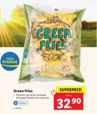 Lidl Green Fries 600g erbjuda