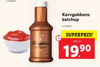 Lidl Korvgubbens ketchup 500ml erbjuda