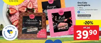 Lidl One Cake marängtårta 350g erbjuda