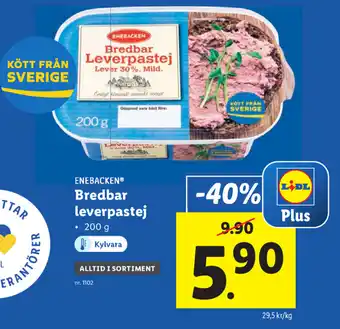 Lidl Enebacken Bredbar leverpastej 200g erbjuda