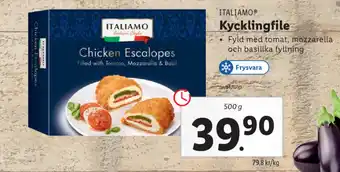 Lidl Italiamo Kycklingfile 500g erbjuda