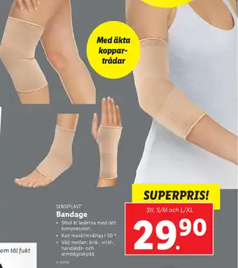 Lidl Sensiplast Bandage S/M och L/XL erbjuda