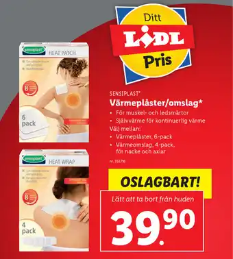 Sensiplast Värmeplåster/omslag