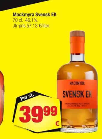 Calle Svensk ek whisky erbjuda