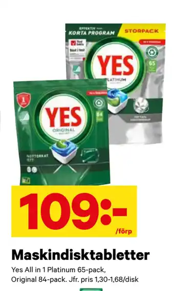 City Gross Maskindisktabletter erbjuda