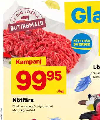 City Gross Nötfärs erbjuda
