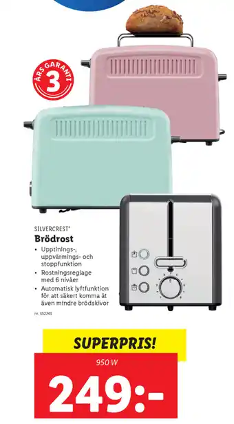 Silvercrest Brödrost 950W
