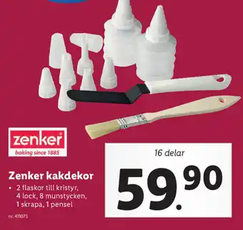 Lidl Zenker Kakdekor 16 delar erbjuda