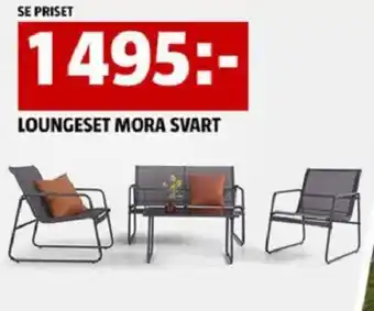 Bauhaus LOUNGESET MORA SVART erbjuda
