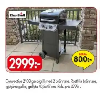 Bo Ohlsson Convective 210B gasolgrill med 2 brännare erbjuda
