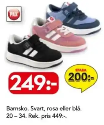 Bo Ohlsson Barnsko. Svart, rosa eller blå. 20-34 erbjuda