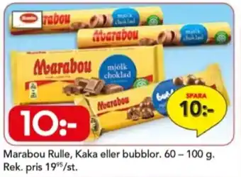 Bo Ohlsson Marabou Rulle, Kaka eller bubblor. 60-100 g erbjuda