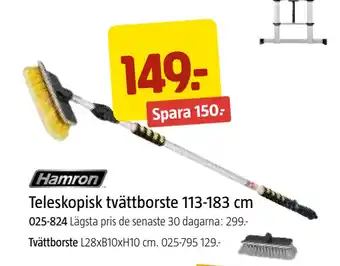 Jula Teleskopisk tvättborste 113-183 cm erbjuda