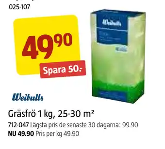 Jula Gräsfrö 1 kg, 25-30 m² erbjuda