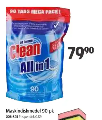 Jula Maskindiskmedel 90-pk erbjuda