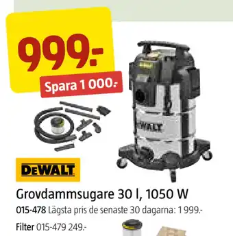 Jula Grovdammsugare 30 l, 1050 W erbjuda