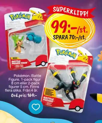 Leklust Pokémon. Battle Figure erbjuda