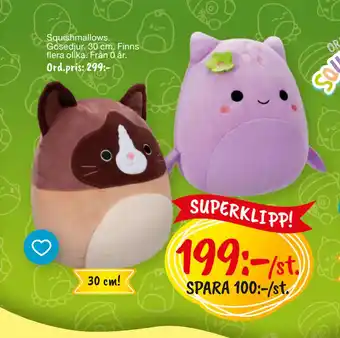 Leklust Squishmallows. Gosedjur erbjuda