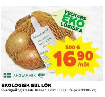 Coop EKOLOGISK GUL LÖK erbjuda