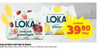 Coop KOLSYRAT VATTEN 12-PACK erbjuda