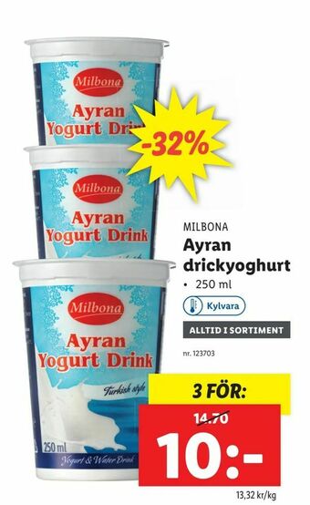 Lidl Ayran drickyoghurt erbjuda