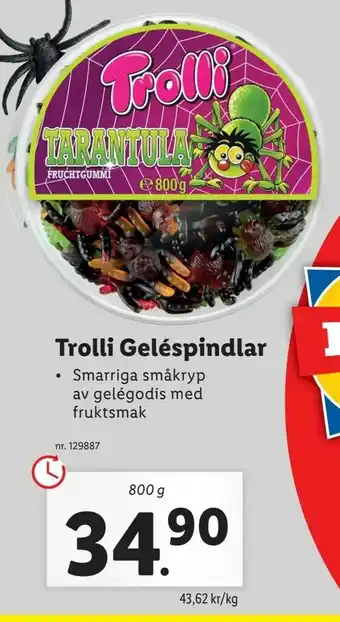 Lidl Trolli Geléspindlar erbjuda