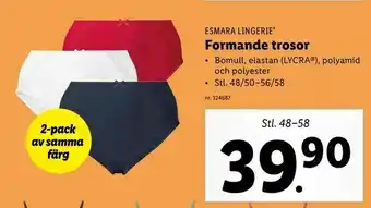 Lidl Formande trosor erbjuda