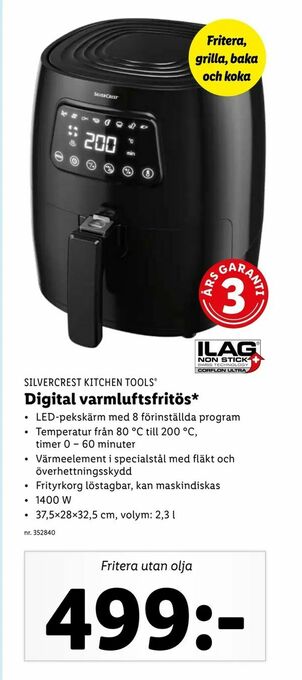 Lidl Digital varmluftsfritös erbjuda