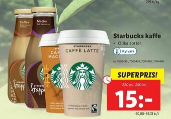 Lidl Starbucks kaffe erbjuda