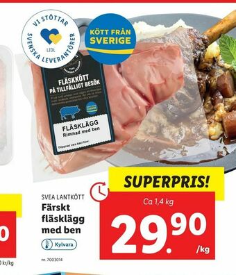 Lidl Färskt fläsklägg med ben erbjuda