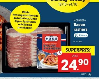 Lidl Bacon rashers erbjuda