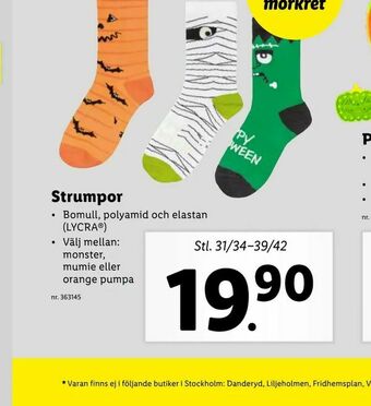 Lidl Strumpor erbjuda