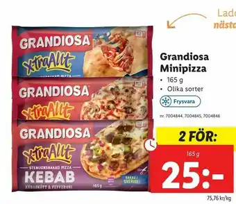 Lidl Grandiosa Minipizza erbjuda