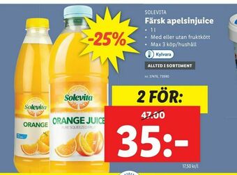 Lidl Färsk apelsinjuice erbjuda