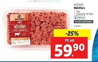 Lidl Nötfärs erbjuda