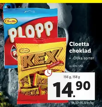 Lidl Cloetta choklad erbjuda