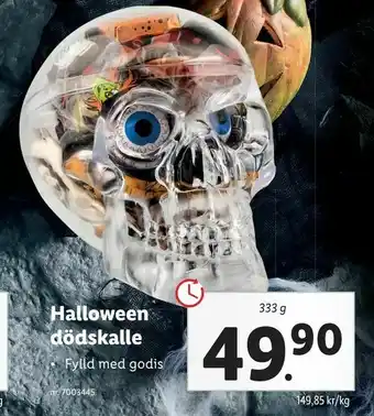 Lidl Halloween dödskalle erbjuda