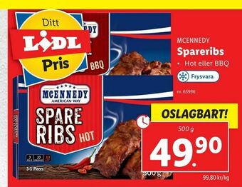 Lidl Spareribs erbjuda