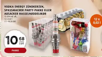 Scandinavian Park VODKA ENERGY ZÜNDKERZEN, SPASSMACHER PARTY-PAKKE ELLER ABSACKER HASSELNØDDELIKØR erbjuda