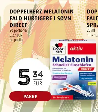 Scandinavian Park DOPPELHERZ MELATONIN FALD HURTIGERE I SØVN DIRECT erbjuda