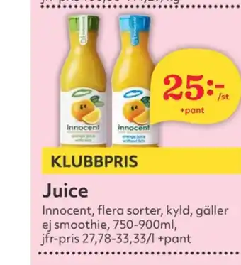 Hemköp Innocent juice erbjuda