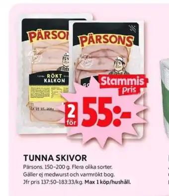 ICA Kvantum Pärsons kalkon erbjuda