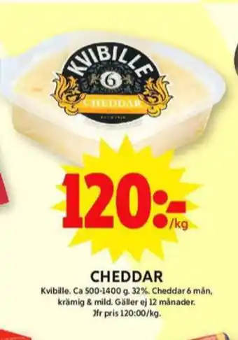 ICA Maxi Kvibille cheddar erbjuda