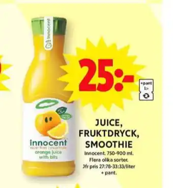 ICA Maxi Innocent juice erbjuda