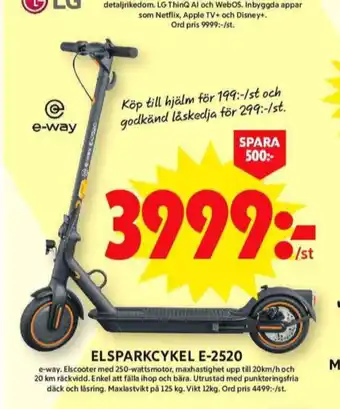 ICA Maxi E-way el-kickscooter erbjuda