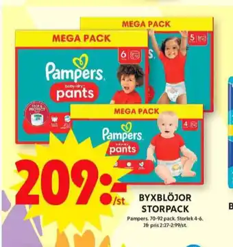 ICA Maxi Pampers blöjor erbjuda