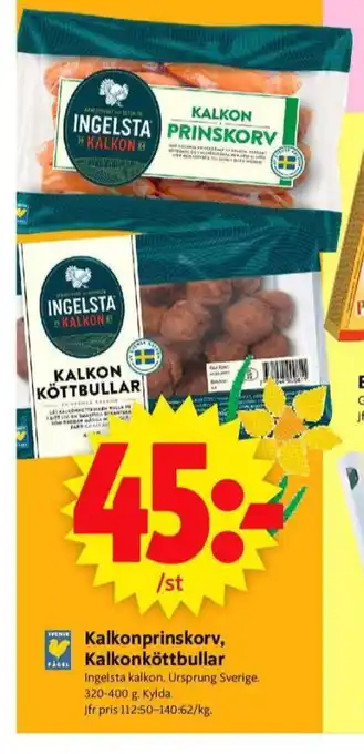 ICA Supermarket Ingelsta kalkon kalkonköttbullar erbjuda