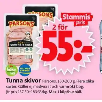 ICA Supermarket Pärsons skinka erbjuda