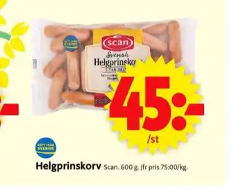 ICA Supermarket Scan helgprinskorv erbjuda