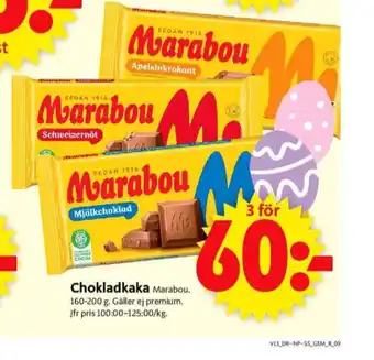 ICA Supermarket Marabou chokladkaka apelsin krokant erbjuda